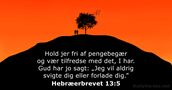 Hebræerbrevet 13:5