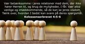 Kolossenserbrevet 4:5-6