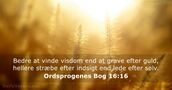 Ordsprogenes Bog 16:16