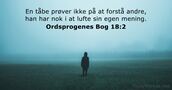 Ordsprogenes Bog 18:2