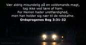 Ordsprogenes Bog 3:31-32