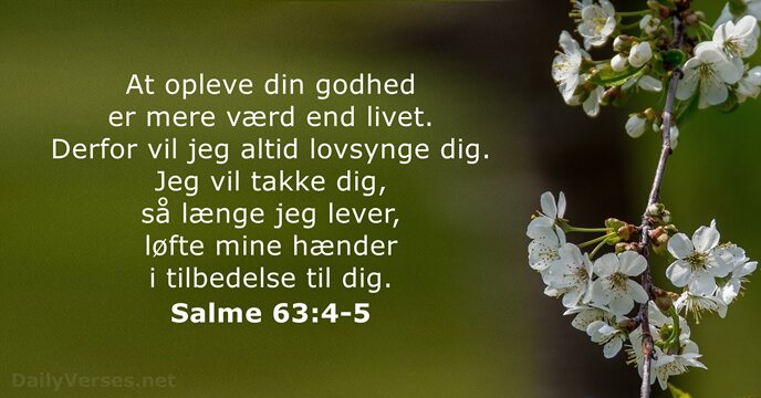 Salme 63:4-5