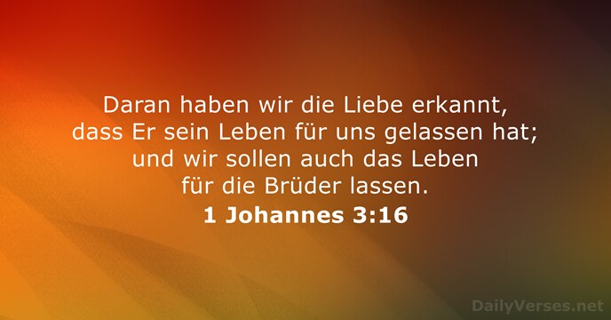 1 Johannes 3:16