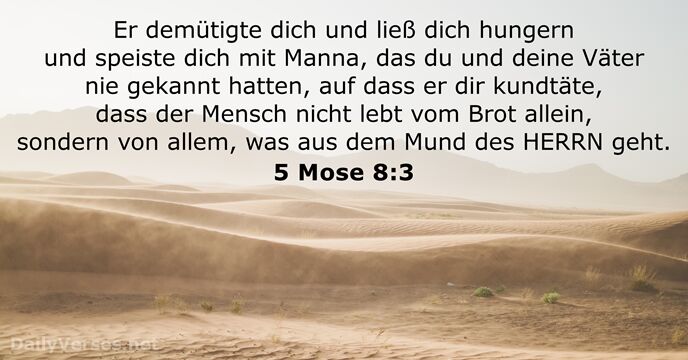 5 Mose 8:3