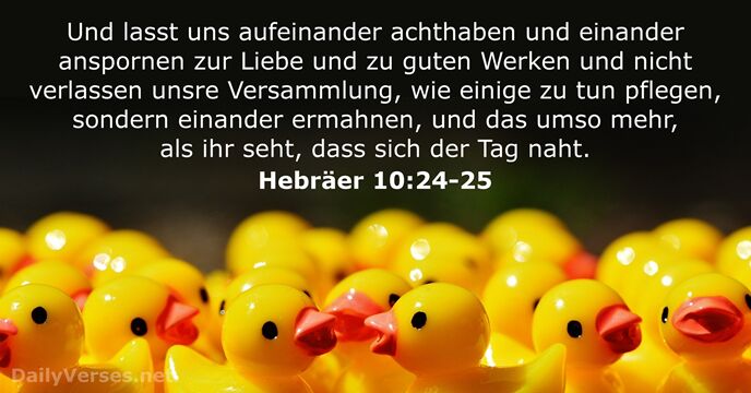Hebräer 10:24-25