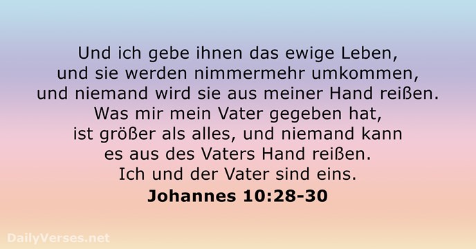 Johannes 10:28-30