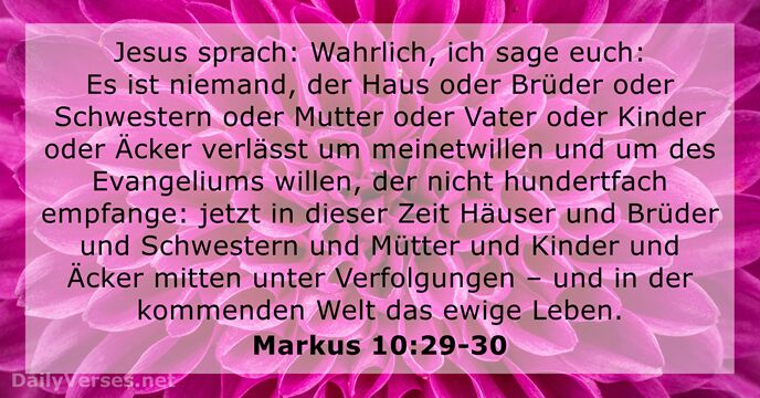markus 10:29-30