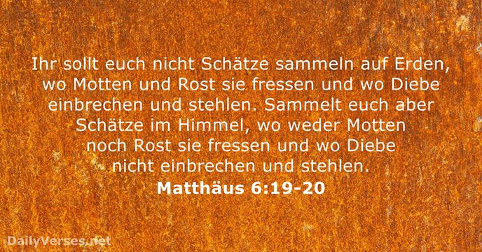 Matthäus 6:19-20