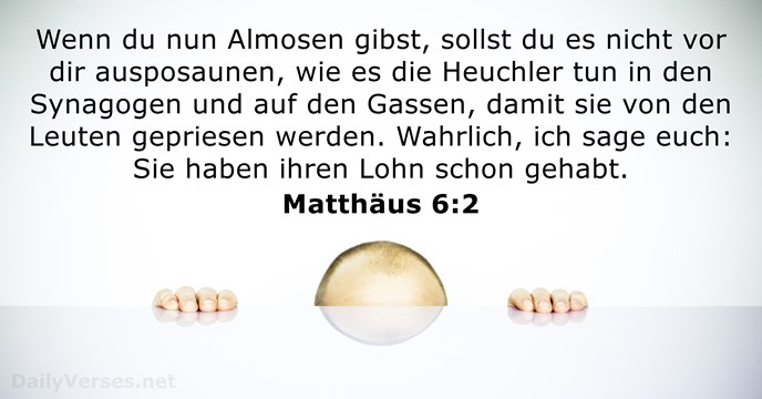 Matthäus 6:2