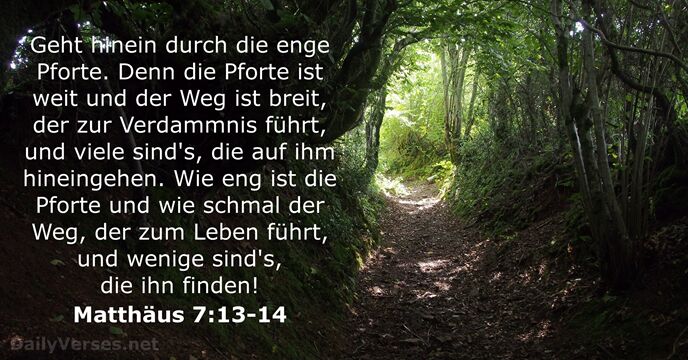 matthaus 7:13-14