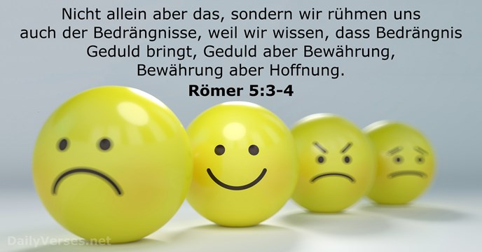 Römer 5:3-4