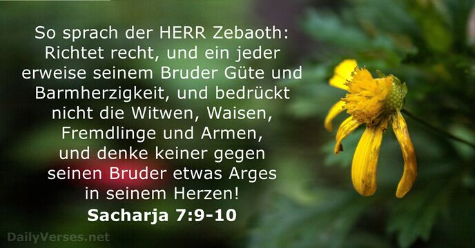 sacharja 7:9-10