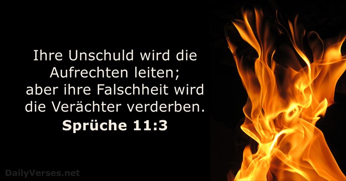spruche 11:3