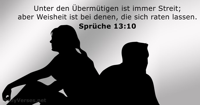 spruche 13:10