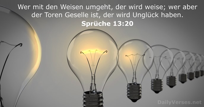 Sprüche 13:20