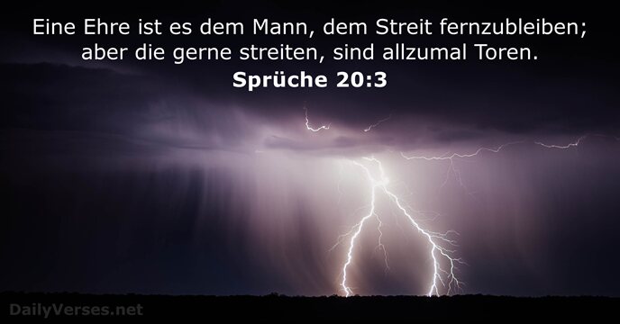 spruche 20:3