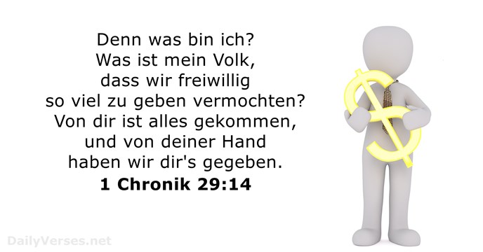 1 Chronik 29:14