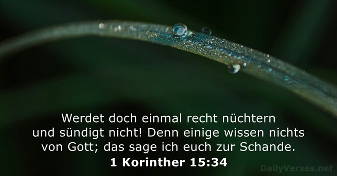 1 Korinther 15:34