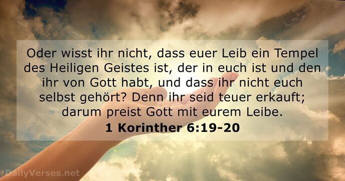 1 Korinther 6:19-20