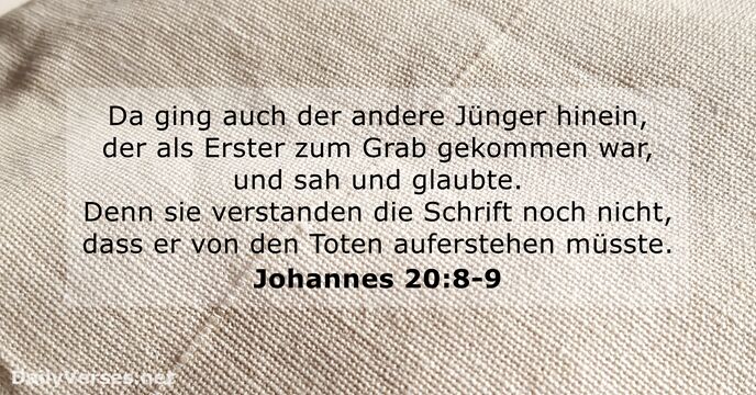 Johannes 20:8-9