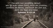 Epheser 5:15-16
