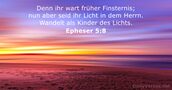 Epheser 5:8