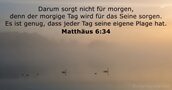 Matthäus 6:34