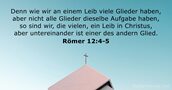 Römer 12:4-5