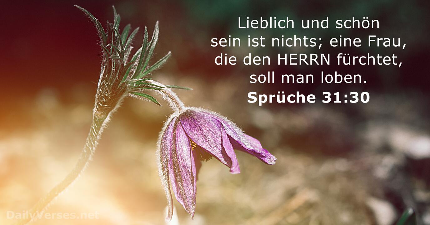 Spr che 31 30 Bibelvers DailyVerses