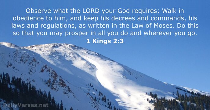 1 Kings 2:3 - Bible verse of the day - DailyVerses.net