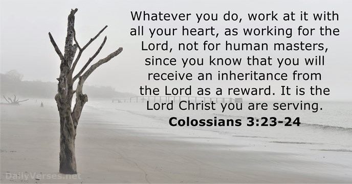 Colossians 32324 Bible verse of the day