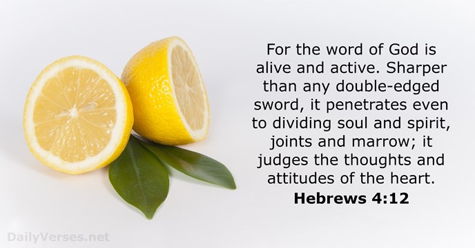 Hebrews 4:12 - Bible verse of the day - DailyVerses.net