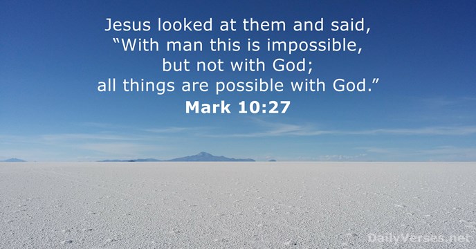 Mark 10:27 - Bible verse of the day - DailyVerses.net