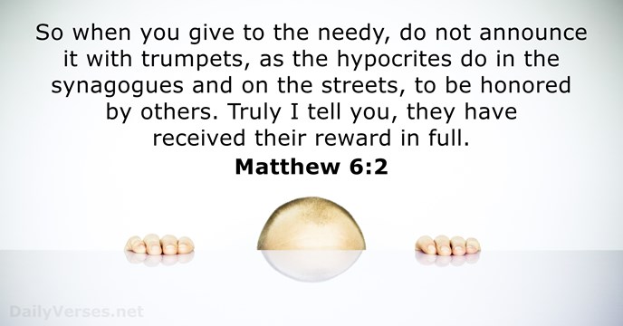 Matthew 6:2