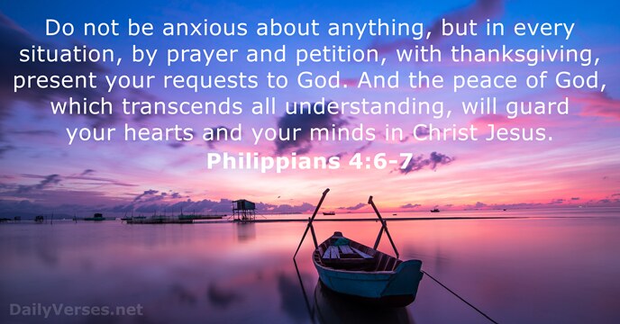 December 22, 2018 - Bible verse of the day - Philippians 4 