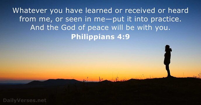 Philippians 4 9 Bible verse of the day DailyVerses net