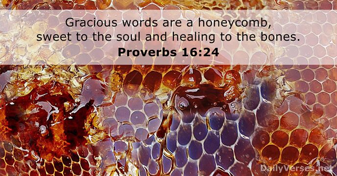 Proverbs 16:24 - Bible verse of the day - DailyVerses.net