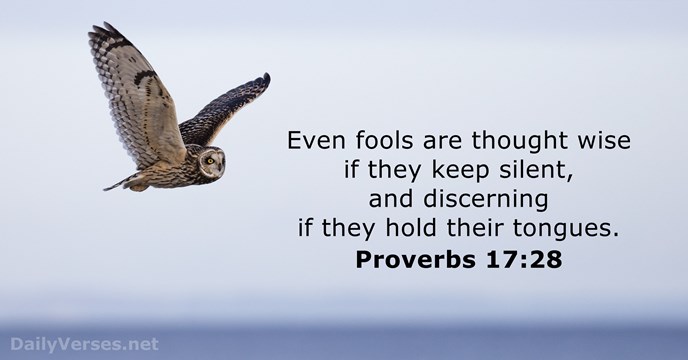 proverbs 17:28