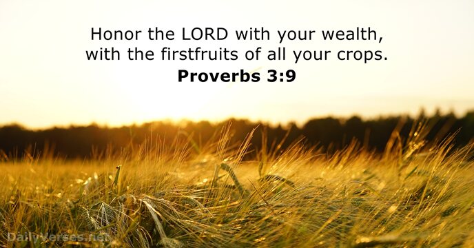 Proverbs 3:9 - Bible verse of the day - DailyVerses.net