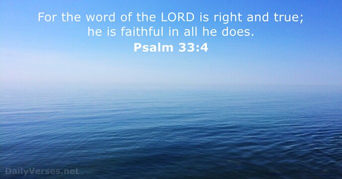 psalms 33:4