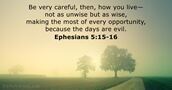 ephesians 5:15-16