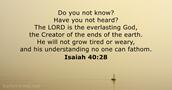 isaiah 40:28