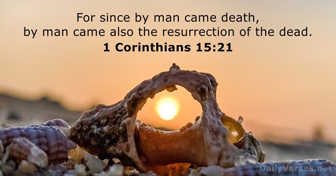 For since by man came death, by man came also the resurrection… 1 Corinthians 15:21