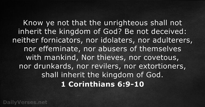 1 Corinthians 6:9-10
