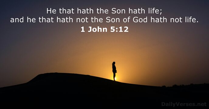 He that hath the Son hath life; and he that hath not… 1 John 5:12