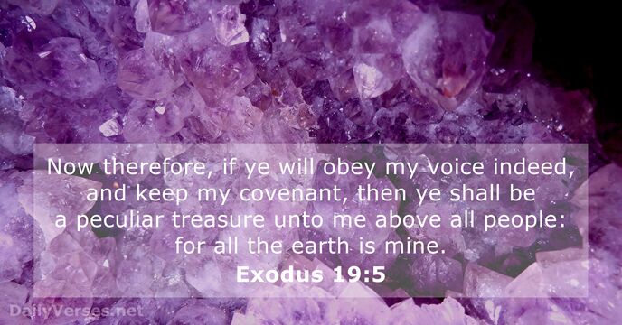 Now therefore, if ye will obey my voice indeed, and keep my… Exodus 19:5