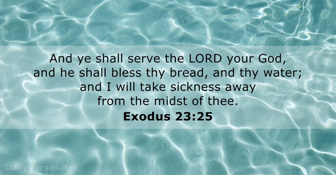 And ye shall serve the LORD your God, and he shall bless… Exodus 23:25