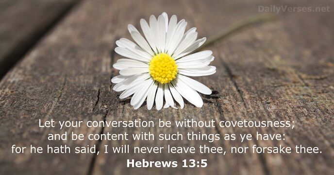 Hebrews 13:5