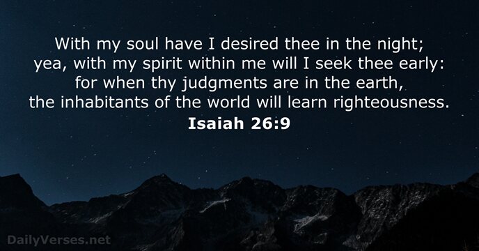 Isaiah 26:9