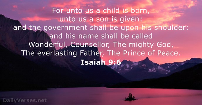 Isaiah 9 6 Bible Verse KJV DailyVerses